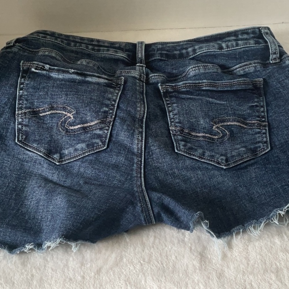 Silver Jeans Dark Blue Jean cut off Shorts